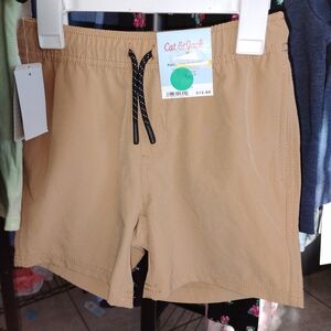 Cat & Jack Beige Kids Shorts with Drawstring